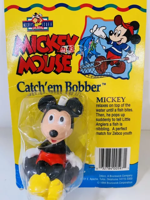 VTG MICKEY MOUSE Catch 'Em Bobber Walt Disney Zebco Kids Hong Kong Fishing  $14.99 - PicClick