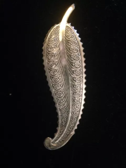 Leaf Brooch Sterling Silver