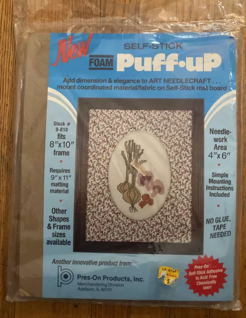 Pres-On Products Self-Stick Foam "Puff-Up" 8"x 10" Frame 4"x 6" Needlework Area