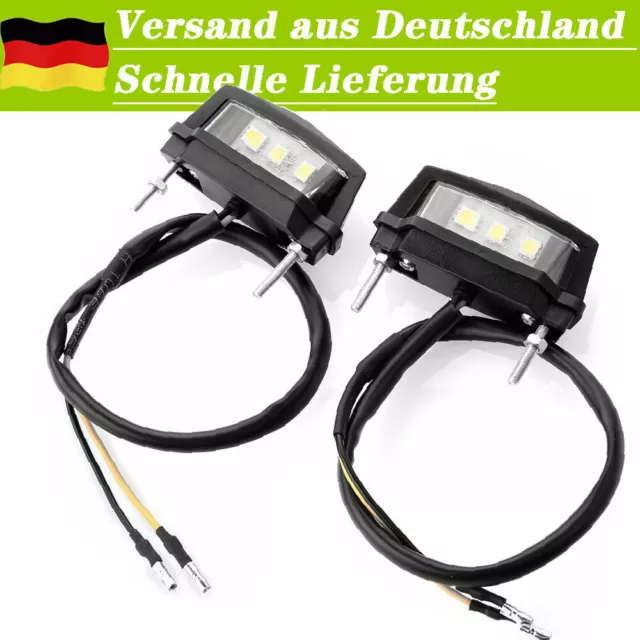 2x 12V LED Kennzeichenleuchte Beleuchtung Nummernschild Anhänger Universal Licht