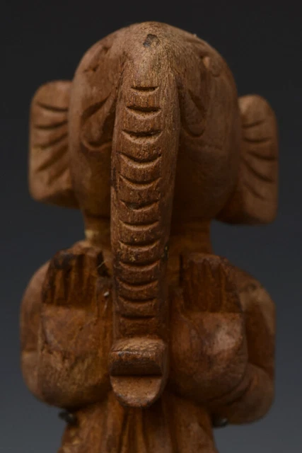 Early 20th Century, A Pair of Burmese Wooden Textile Tools in The Form of Ganesh 3