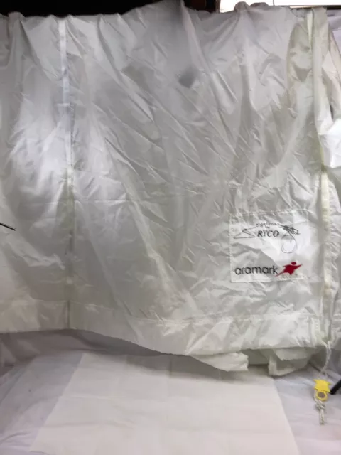 Aramark Services 54" x 164" White Pack Cloth Sling-18" Handles, Tack 9" LOT OF 4