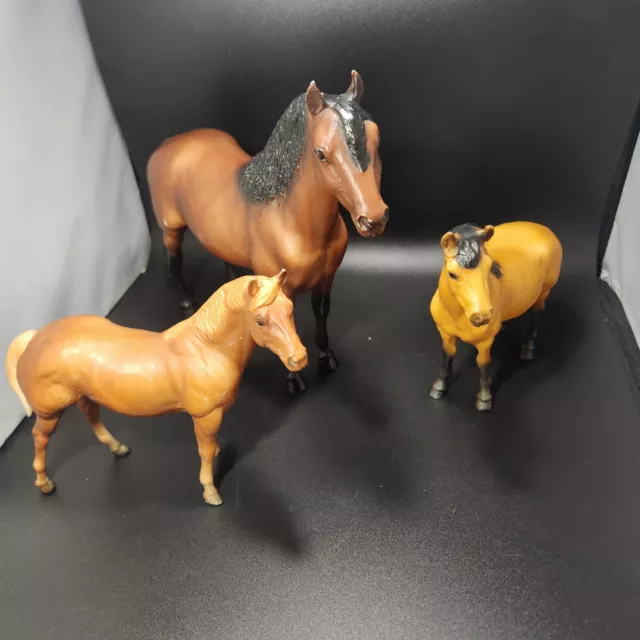 Vintage Breyer Horse Lot 3 Mixed Poses Assorted Breeds BREYER Stamp Collectible