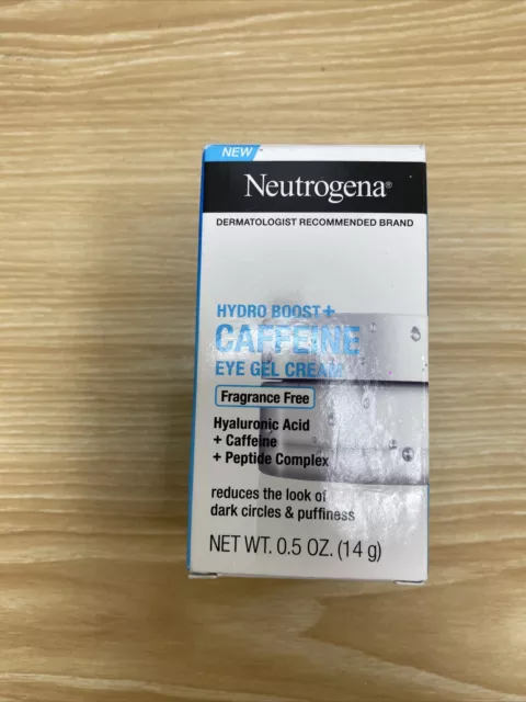 Neutrogena Hydro Boost+ Caffeine Eye Gel Cream, Unscented Skin Care, 0.5 oz