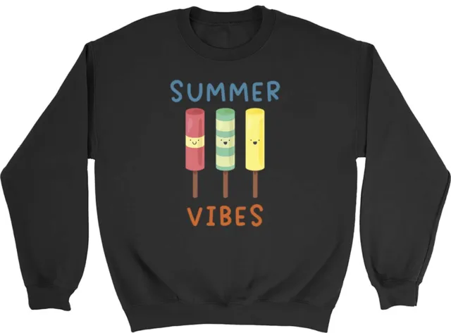 Summer Vibes- Three Ice Cream Mens Womens Sweatshirt Jumper Gift
