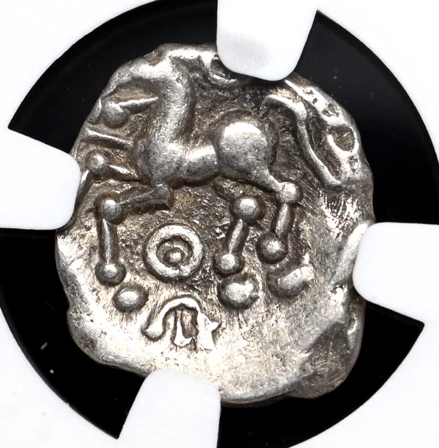 CELTIC GAUL, AEDUI. 1st Century BC. Silver Quinarius, Horse, NGC VF £89 ...