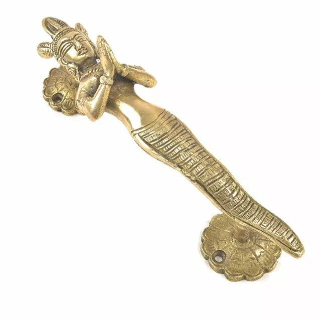 New Rare Handmade Brass Naga Kanya Figurine Door Handles Pulls 1 Piece