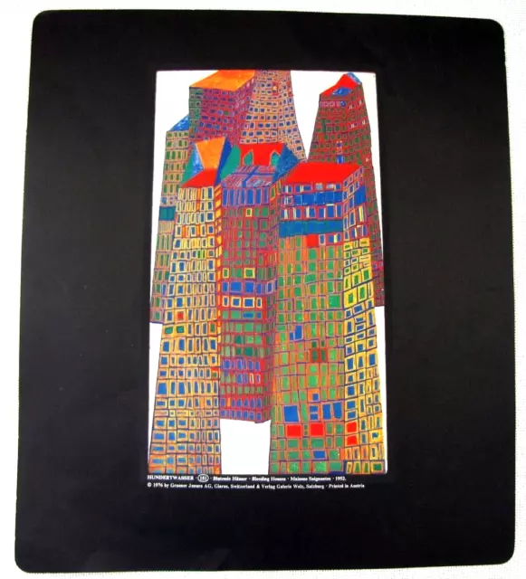 Friedensreich Hundertwasser. Lithography. Bleeding Houses, 1976, Austria.