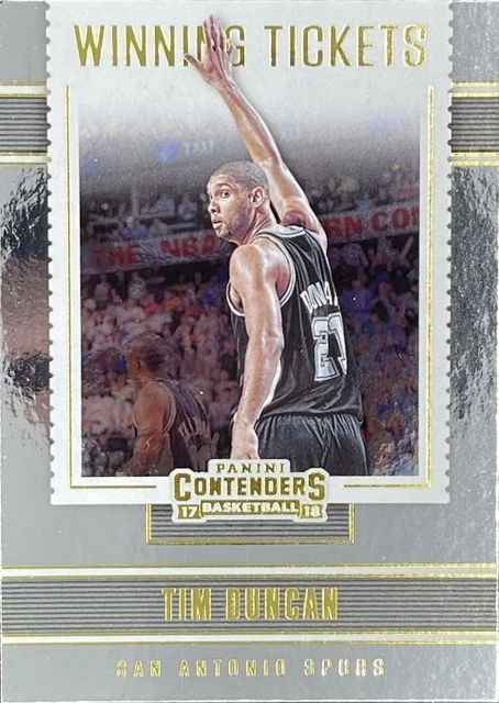 Tim Duncan 2017-18 Panini Contenders Winning Tickets #5 San Antonio Spurs Insert 2
