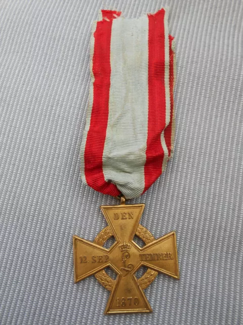 1 Orden aus Hessen :  MILITÄR-VERDIENSTKREUZ DEN 12.SEPTEMBER 1870
