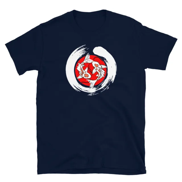Enso Circle Koi Fish Japanese Art Ukiyo-e Yin Yang Buddhist Gift Unisex T-Shirt