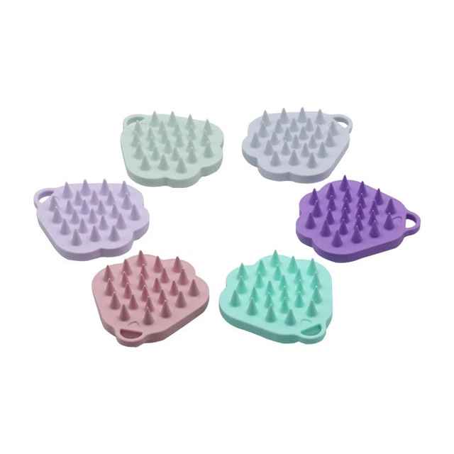 Silicone Shampoo Scalp Shower Body Washing Hair Anti-Itch Massager Brush Comb