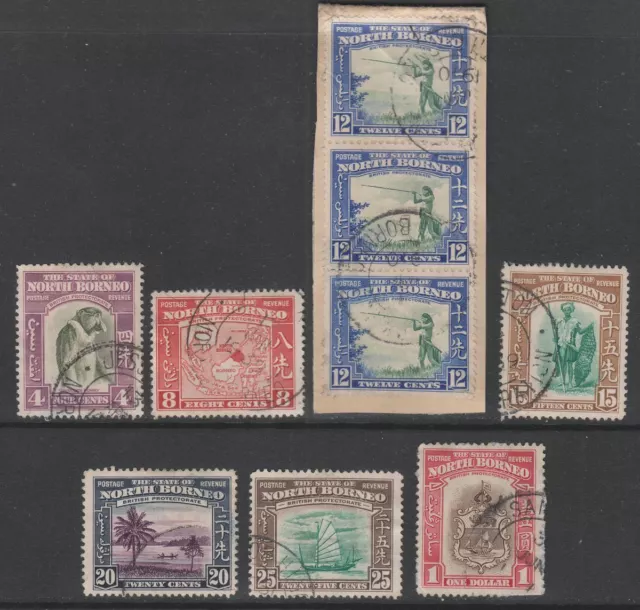 North Borneo 1939 King George VI Part Set to $1 Used