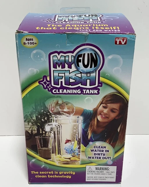 Self Cleaning Fish Tank My Fun Fish Small Desktop Fish Aquarium with LED Light