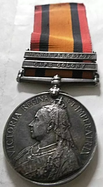 2 Clasp Qsa Queens South Africa Medal Dated Pte Moore 1St Oxford Light Infantry