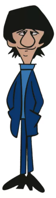 BEATLES Ringo Starr Full Body Cartoon Cling Sticker Decal FREE SHIPPING - NEW
