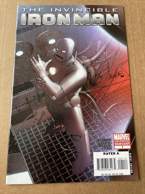 The Invincible Iron Man #1 2nd Print Variant 2008 Marvel Comics