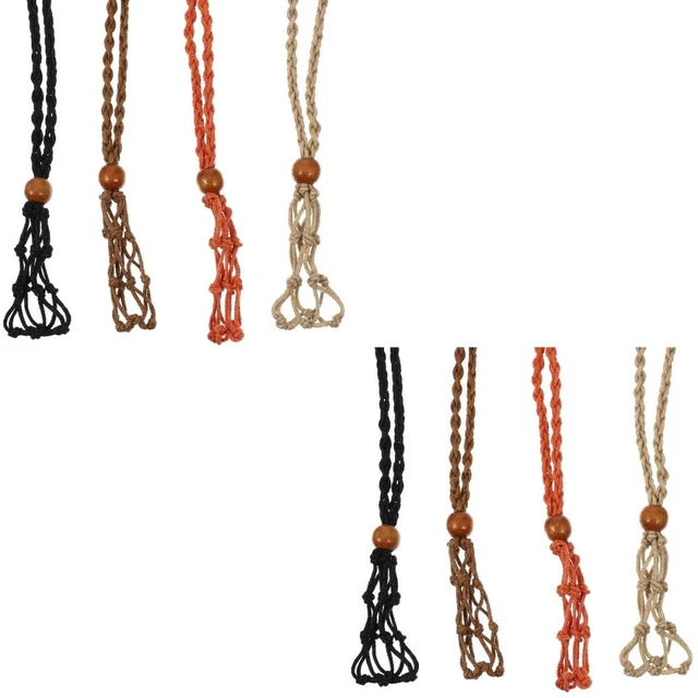 8 Pcs Handgewebtes Netz Schnur Halskette Halter Käfig Halskettenhalter