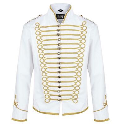 White hussar parade mens military army drummer jacket