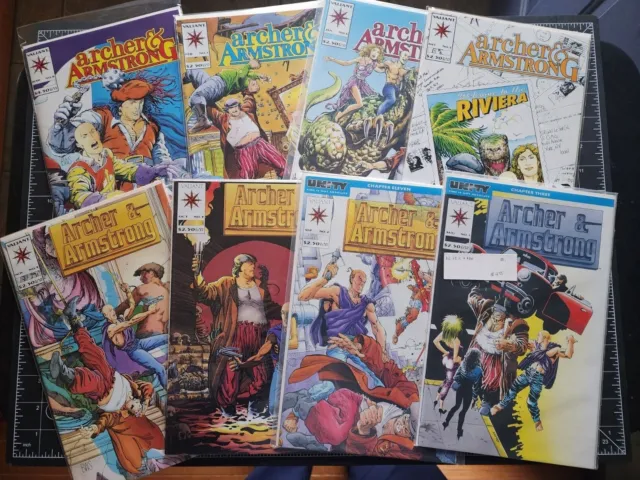 8 Valiant Comic Lot w/ Archer & Armstrong #1-8 (Soon to be in a new Movie)