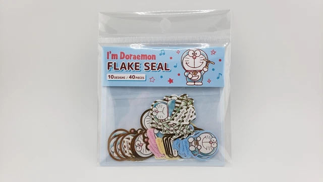 Japanese DAISO Fujiko F. Fujio Doraemon flake sticker. Japan limited sale.