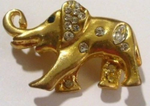 Broche Vintage Personnage En Mouvement - Pins Rétro Couleur Or Relief - Bijou Ancien