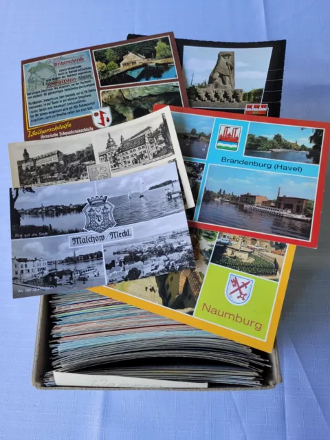 3,15 kg ca 800 Wappenkarten s/w farbige Ansichtskarten DDR BRD Sammlung Konvolut