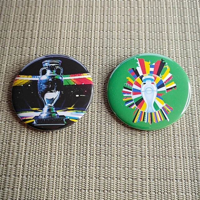 SET OF 7 EURO 2024 / FOOTBALL EM GERMANY BUTTON BADGE / 2.25 inch / 56
