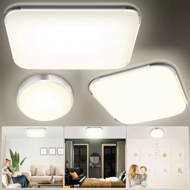 12W-96W LED Deckenleuchte Dimmbar Deckenlampe  Badleuchte Küche Wohnzimmer IP44