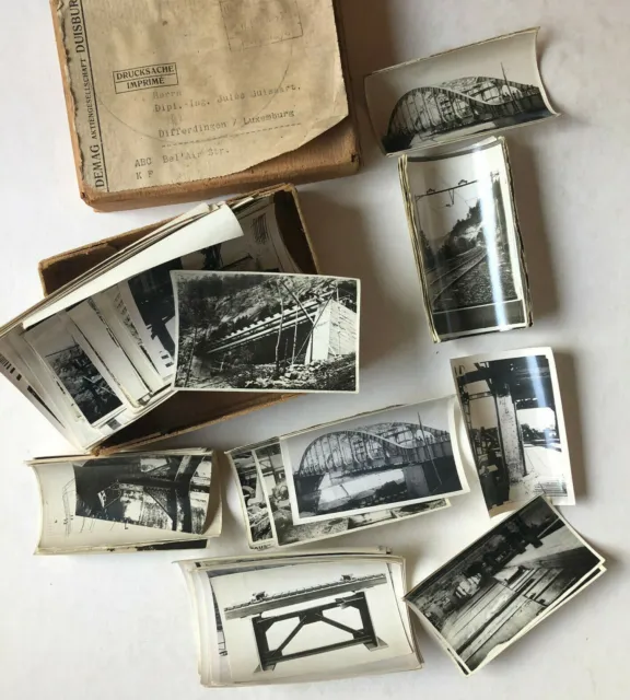 92 Fotos Gleise, Metallbau, Gerüstebau, Brücken. - um 1940 - siehe Galeriebilder