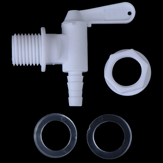 LUCKEG Rubinetto Per Fermentatore E Imbottigliamento - Beccuccio In Plastica Per Alimentari Con Dado E Guarnizioni (3 Bianchi + 3 Rossi) Per Secchi Da Birra E Vino Fai Da Te - 2