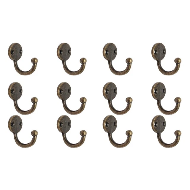 Lotto 12 pz supporto a parete retrò porta cappotto cappello lega bronzo 35 x E1O3