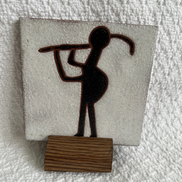 Vtg Terra Cotta Tile Small Trivet Coaster- COTTOVENETO Made in Italy