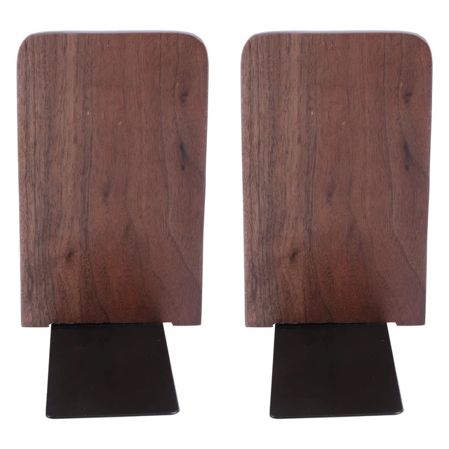 2 piezas estante creativo vintage para sujetalibros de habitación infantil moderno de madera maciza