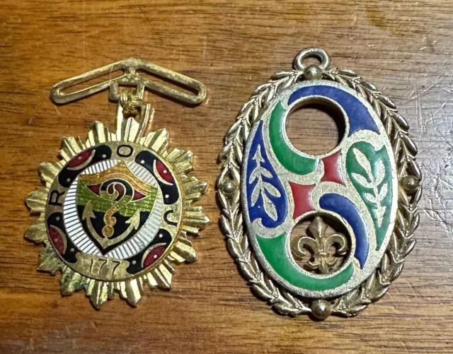 Vintage Royal Order of Jesters Medal Court 177 Enamel Medallion + Extra
