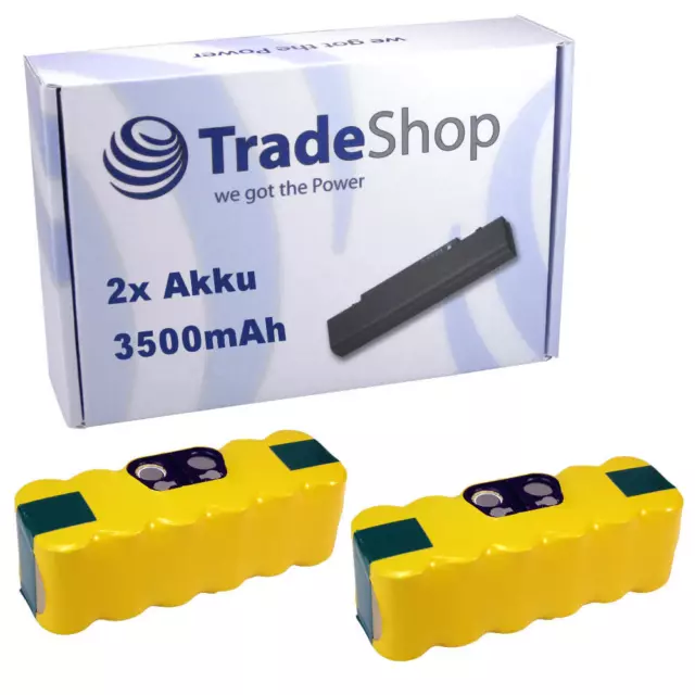 2x Akku 14,4V für iRobot i-Robot Roomba 780 80501 R3 R-3 APS 500 APS500 3500mAh