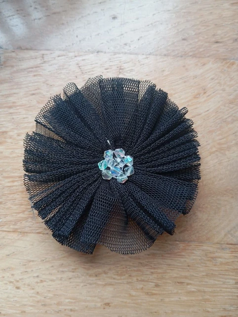 Broche Vintage Ancienne Signée J. Brevers M - Décor Fleurs En Verre émaillé - Occasion
