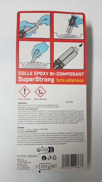 Colle Epoxy Bi-Composant Lente 180 °C Rexxan - Neuf 2