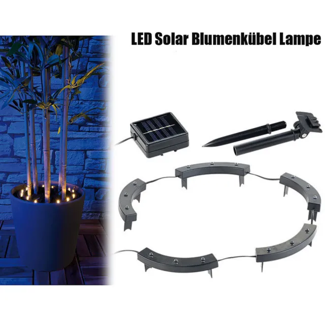 LED Solar Pflanzenbeleuchtung Pflanzenstrahler Solarleuchte Lampe Garten Deko DE