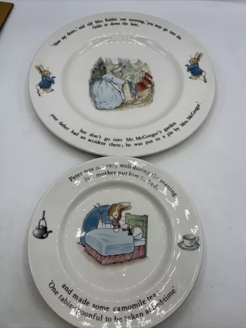 Peter Rabbit Frederick Warne & Co Porcelain Wedgewood Beatrice Potter ￼2 Plates