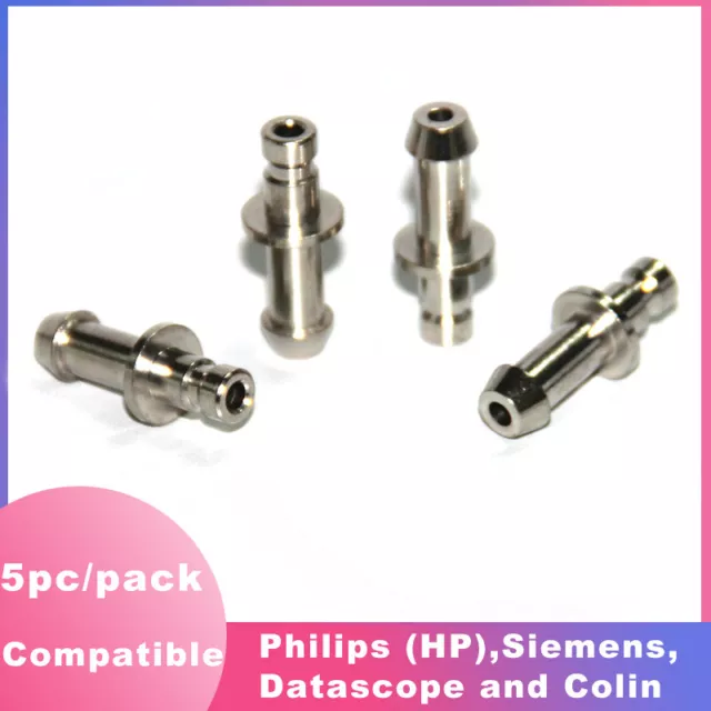 5pc fit For Philips/Siemens Metal NIBP Cuff Connector Blood Pressure QuickA4Male