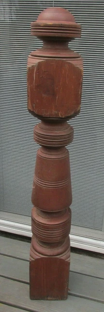 Massive Antique Victorian Stair Case Newell Post/Baluster One Piece! LQQK!