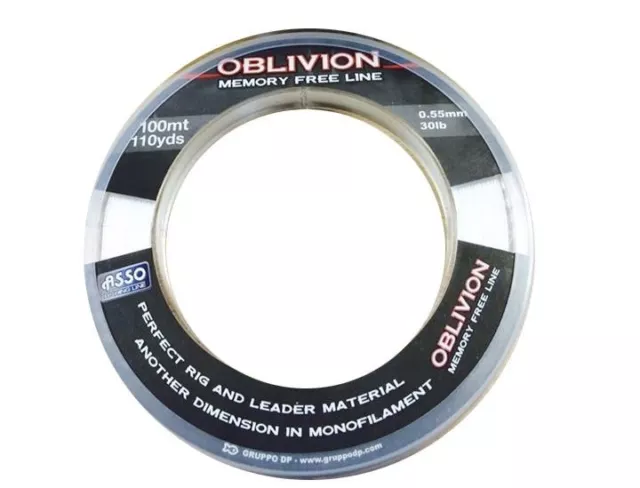 ASSO OBLIVION 100 meter Clear Sea Fishing Line Memory free line (All sizes)