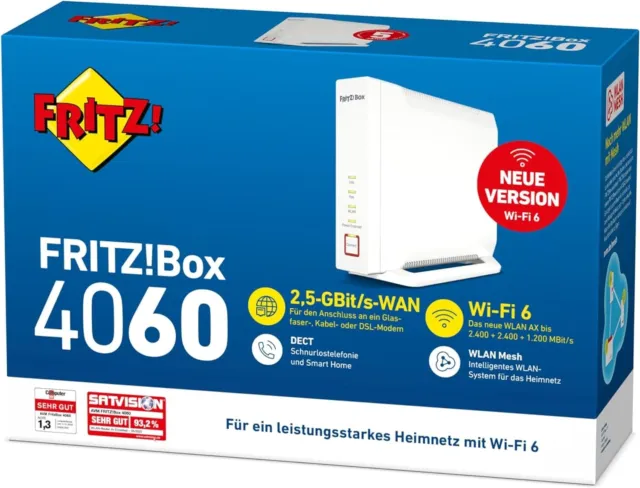 AVM FRITZ!Box 4060 - DECT - Wi-Fi 6 - Rete