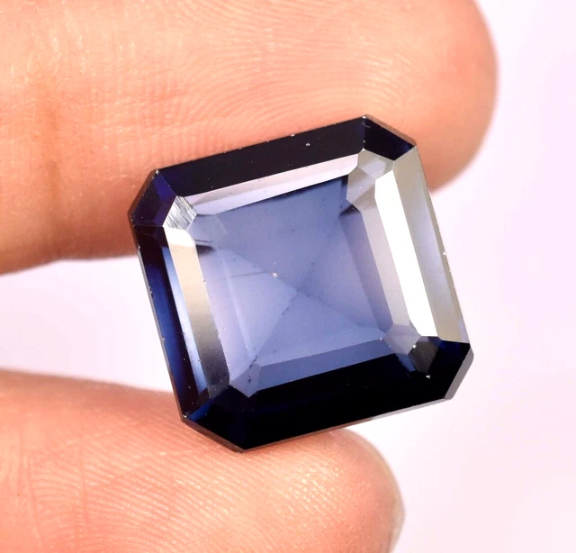 17.30Ct Naturel Kashmiri Royal Saphir Bleu Coupe Carré Desseré Gemme AAA+