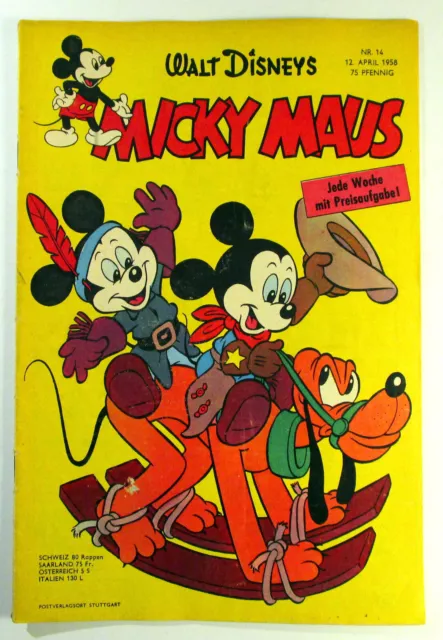 Micky Maus 1958 Heft 14 vom 12 April 1958 Walt Disney Original Ehapa Verlag