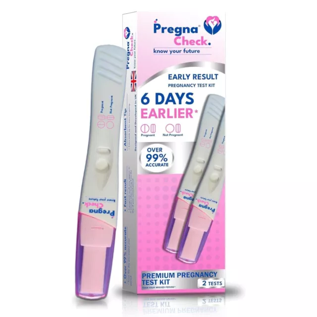 Pregna Check Accurate 6 Days Early Pregnancy Test Strips Kit |Quick Results H...