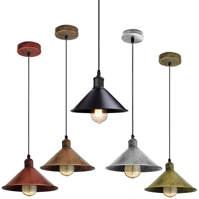 Vintage Industriel Metal Ceiling Pendant light Abat-Jour Rustique Rétro Lumières