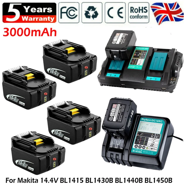 For Makita 18V Battery 4Ah Replacement | BL1840B Li-ion Battery 3 Pack