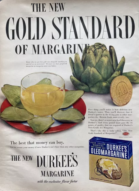 Vtg Print Ad 1952 Durkee's Margarine Retro Kitchen Home Wall Art MCM Decor